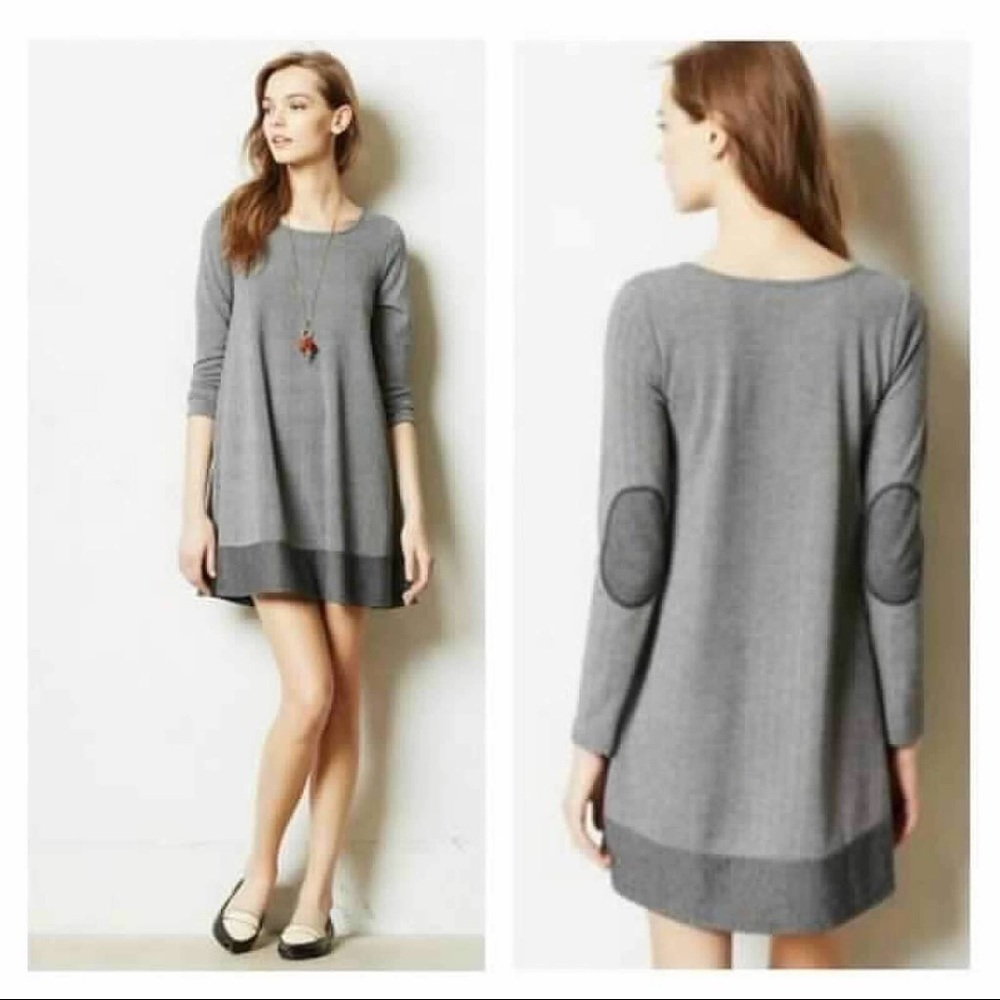 Anthropologie Herringbone Swing Dress - Picture 2 of 13